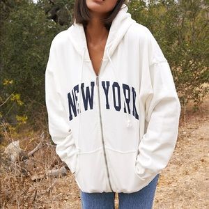 John Galt New York Oversized zip-up Hoodie